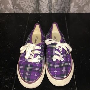 Purple plaid SODA flattops